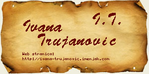 Ivana Trujanović vizit kartica